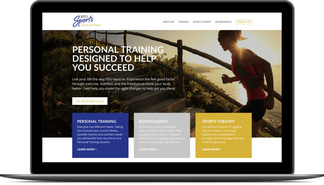 Personal trainer website design