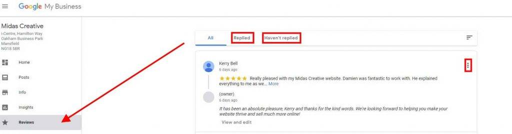review panel - Midas Creative