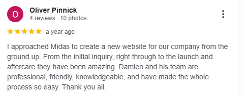 Website Designers in Mansfield Review of Midas Creative - Midas Creative